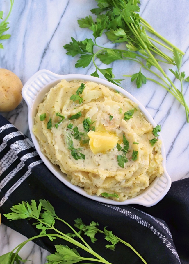 Garlic Ranch Mashed Potatoes Paleo Whole30 Just Jessie B