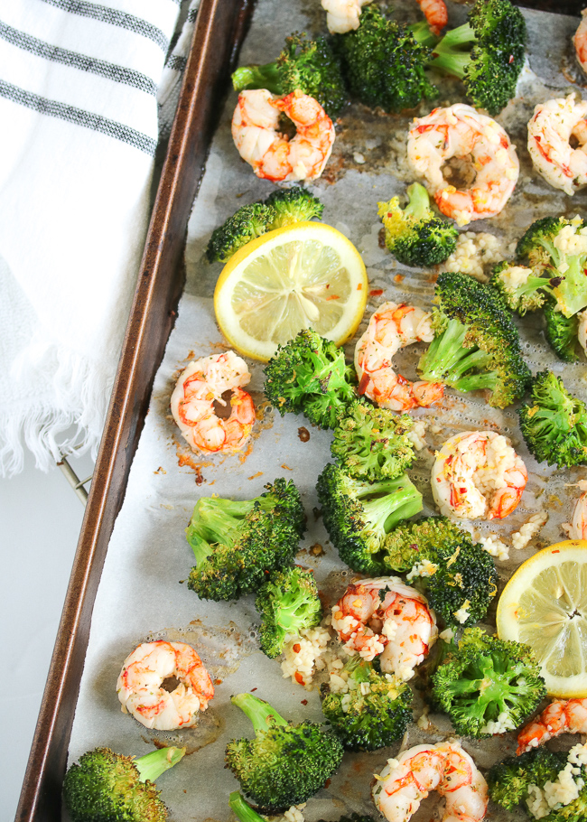 Sheet Pan Shrimp and Broccoli