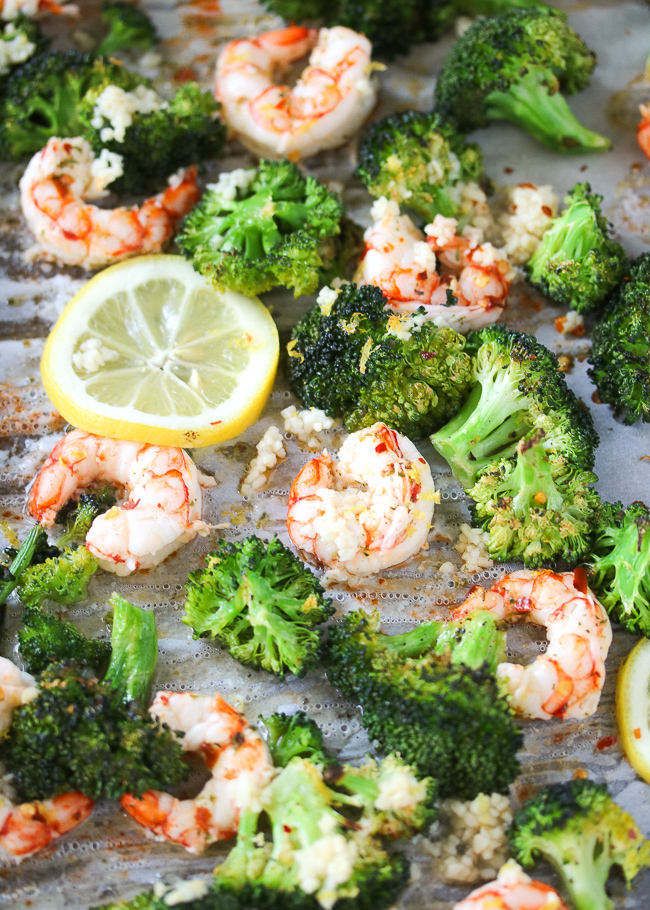 Sheet Pan Shrimp and Broccoli