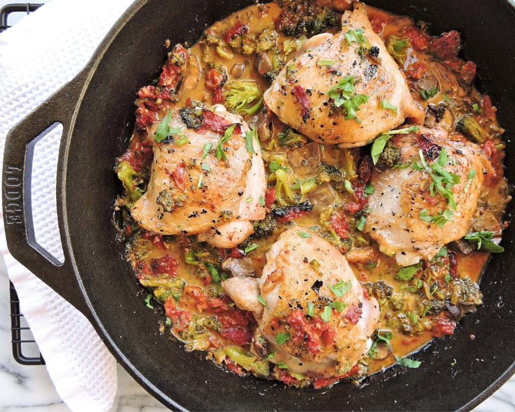 Baked Chicken Thighs with Everything Seasoning - Kudos Kitchen