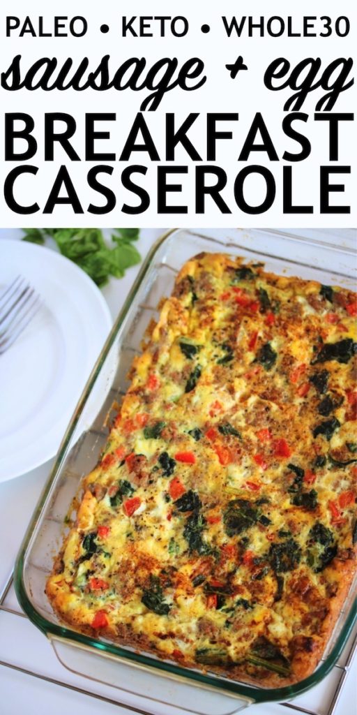 Slow Cooker Sausage and Spinach Breakfast Casserole