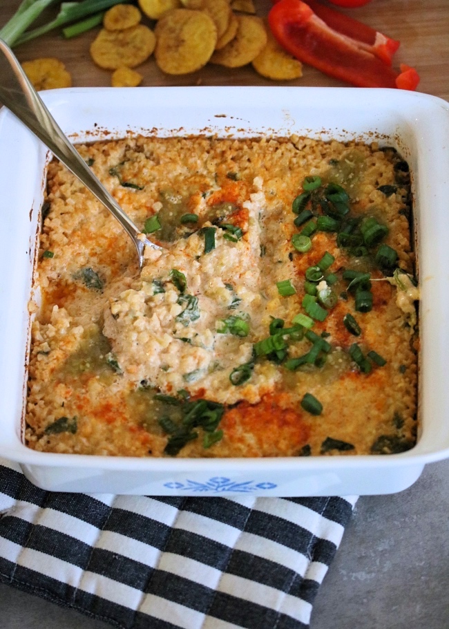 Creamy Salsa Verde Cauliflower Rice | PALEO, Whole30 – Just Jessie B