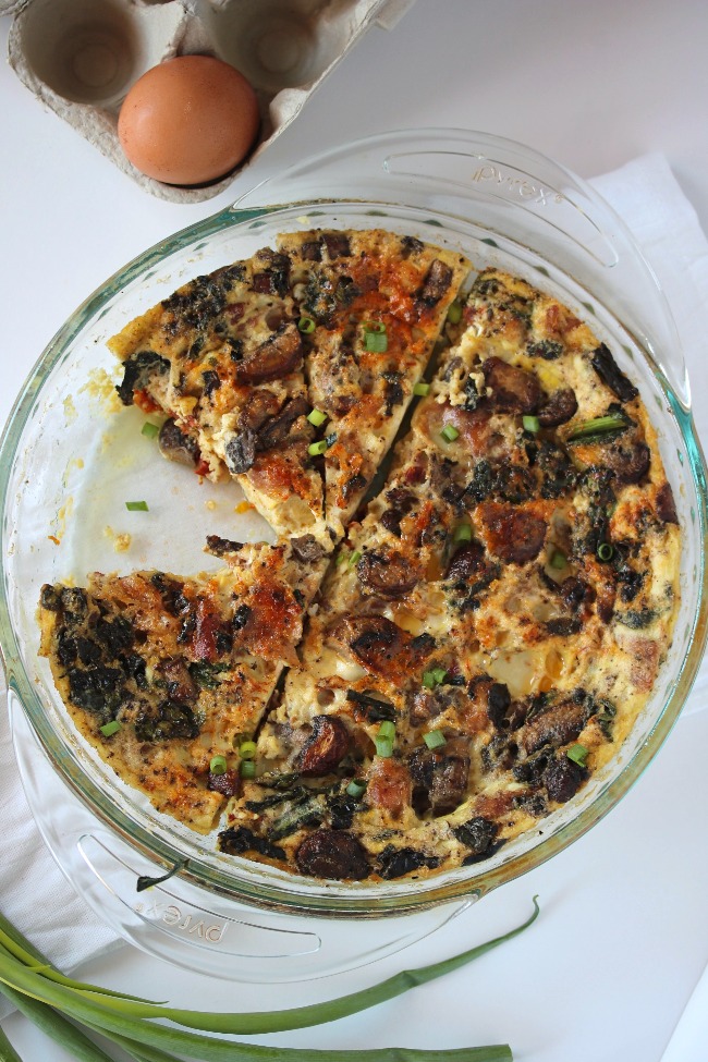 Italian Crustless Quiche with Sun Dried Tomatoes & Prosciutto PALEO