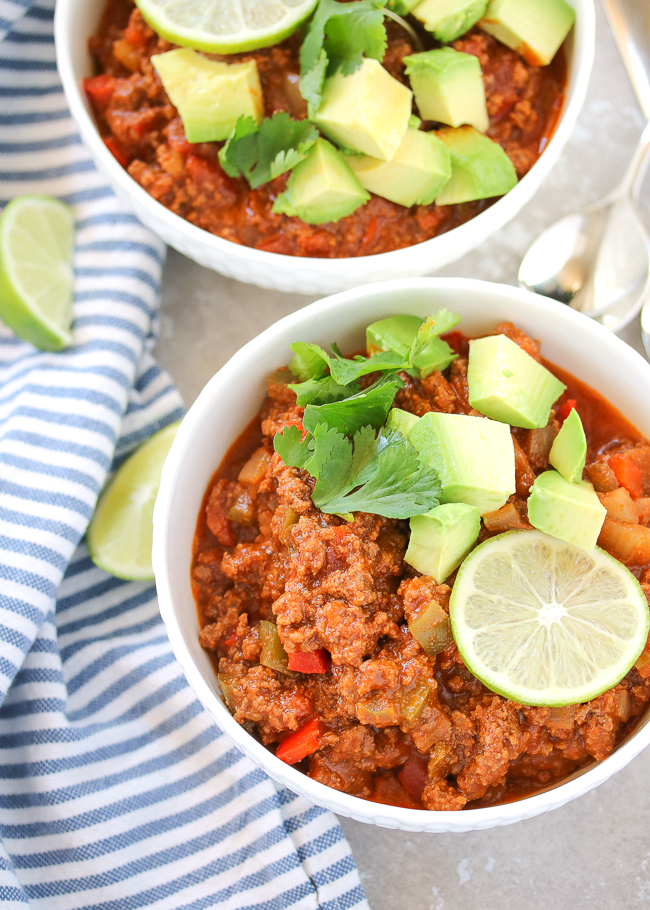 Beef Chili 3 Ways | PALEO, Whole30, Keto – Just Jessie B