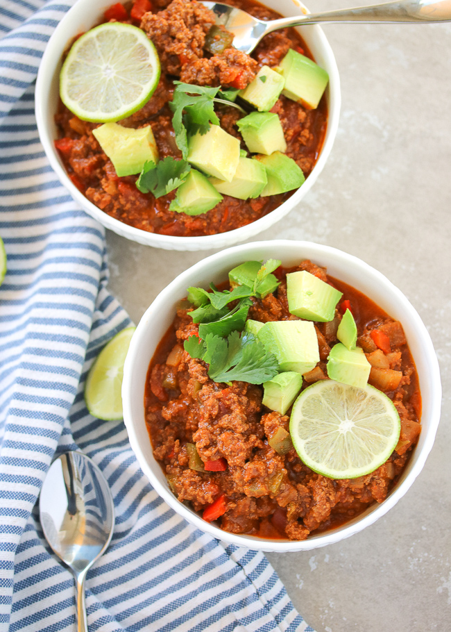 Beef Chili 3 Ways | PALEO, Whole30, Keto – Just Jessie B