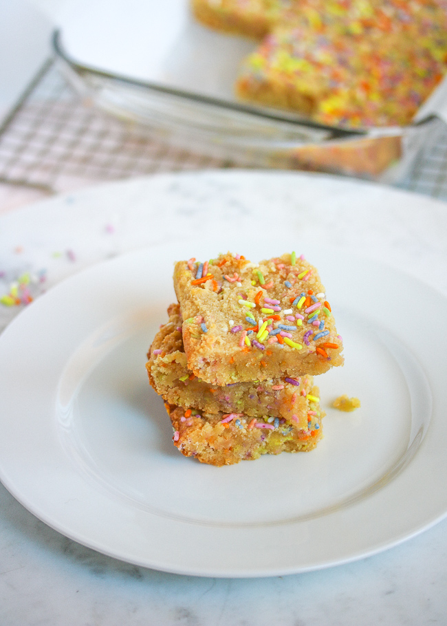 Vanilla Birthday Cake Bars | PALEO, Gluten Free – Just Jessie B