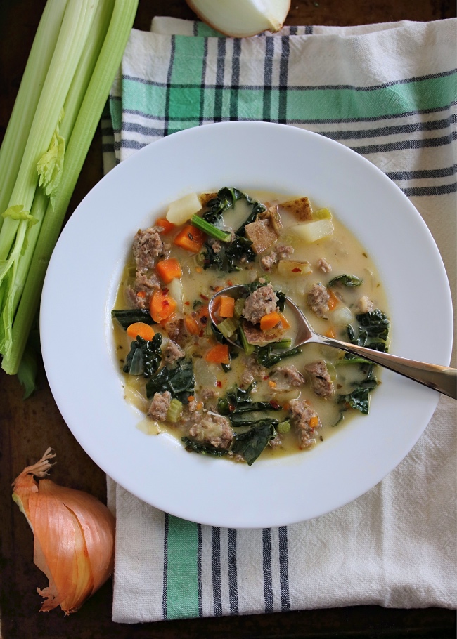 Creamy Sausage, Kale, & Potato Soup | PALEO, Whole30 – Just Jessie B