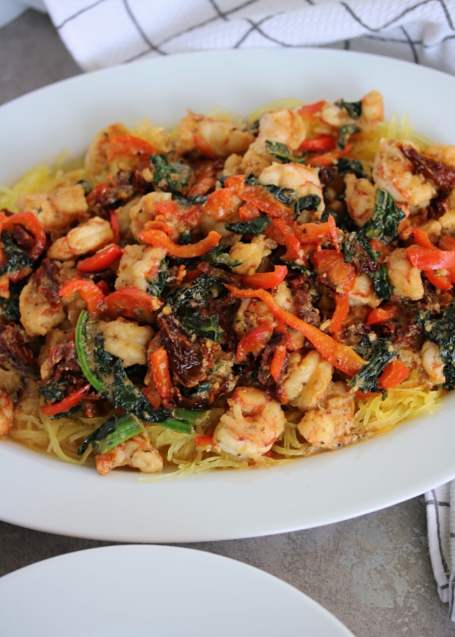 Sun Dried Tomato Shrimp Scampi "Pasta" | PALEO, Whole30 – Just Jessie B