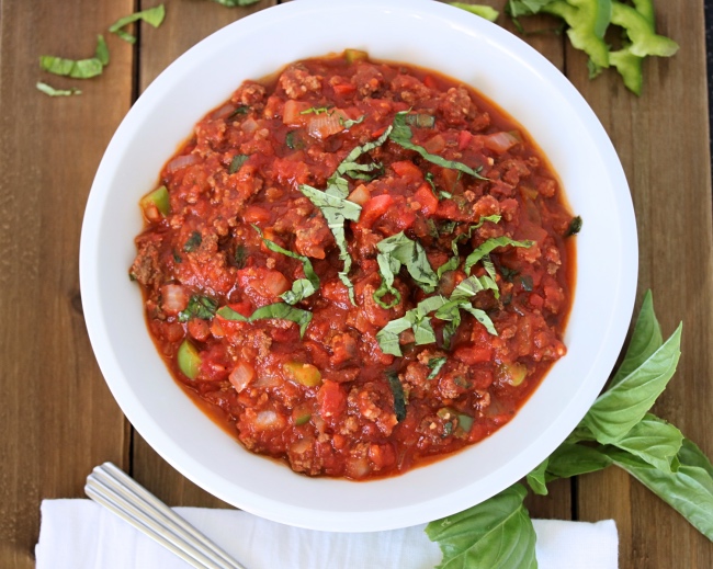 Hearty Tomato Basil Meat Sauce Paleo, Whole30 Just Jessie B