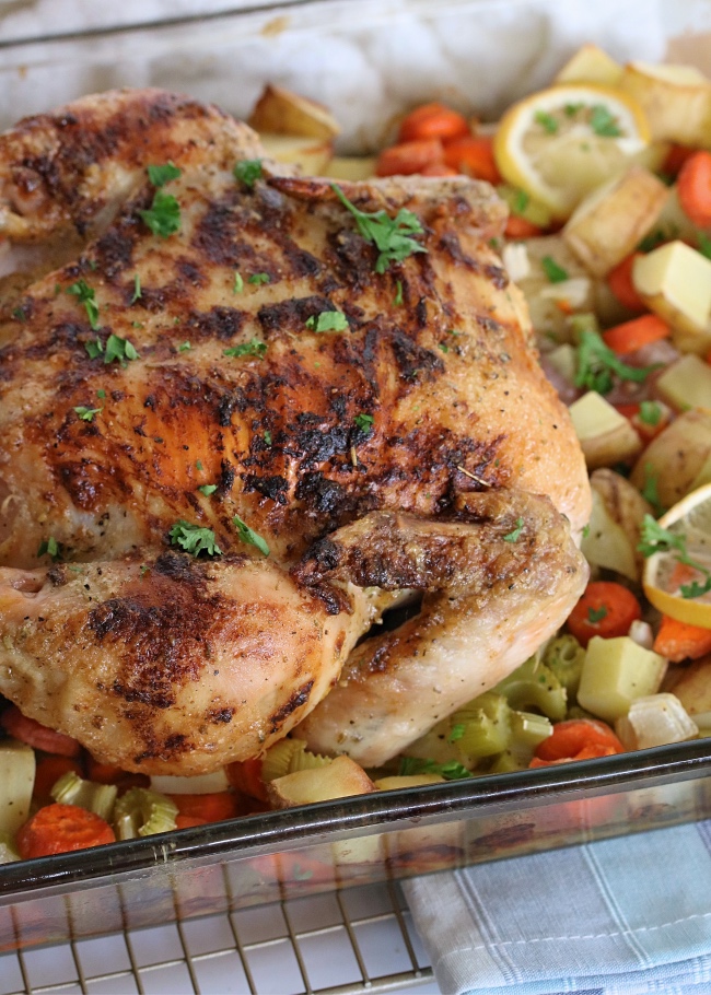 Whole Roasted Chicken with Vegetables | PALEO, Whole30 – Just Jessie B